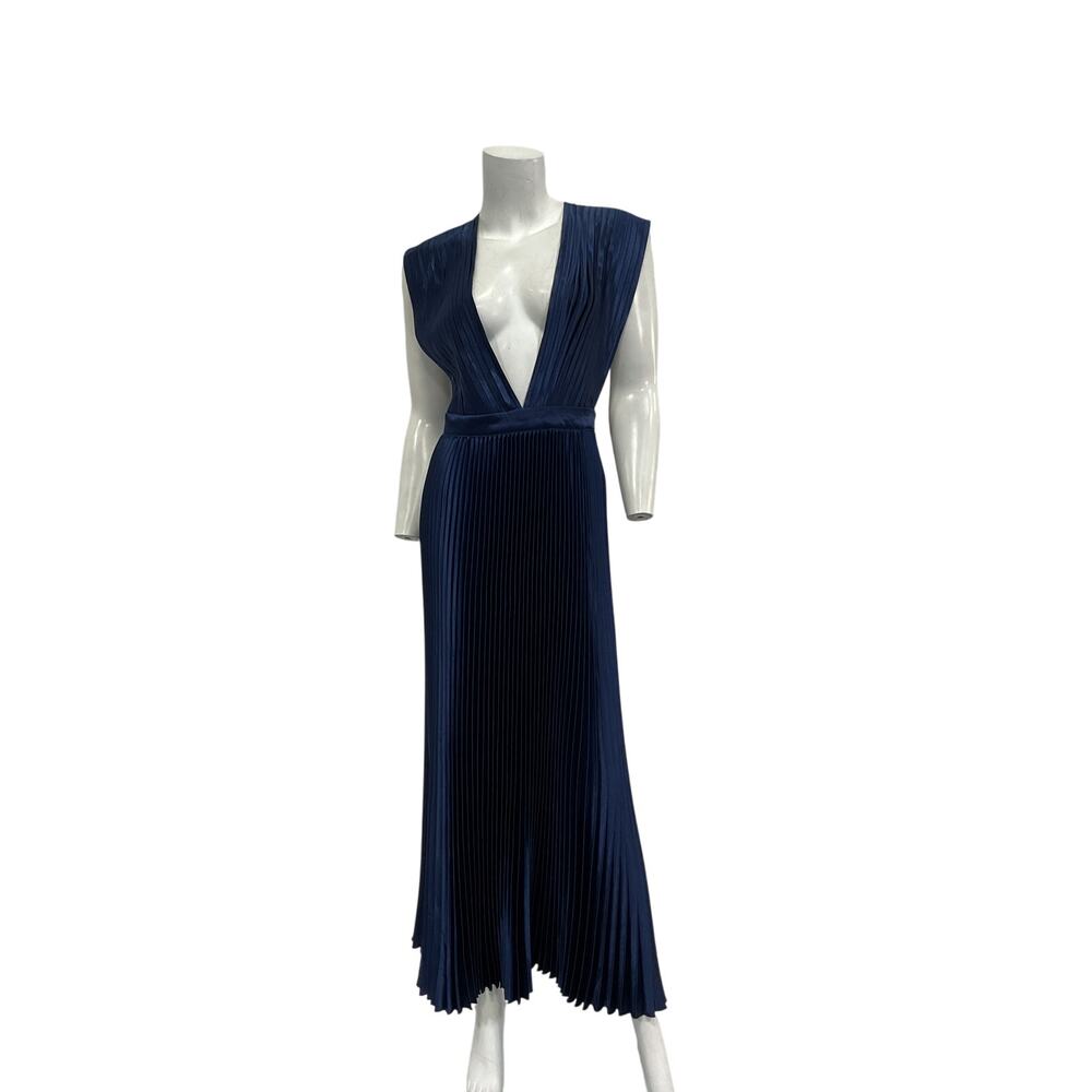 L'Idee 'Gala' Blue Polyester Gown Size 10 / M - NWT - Picture 2 of 5
